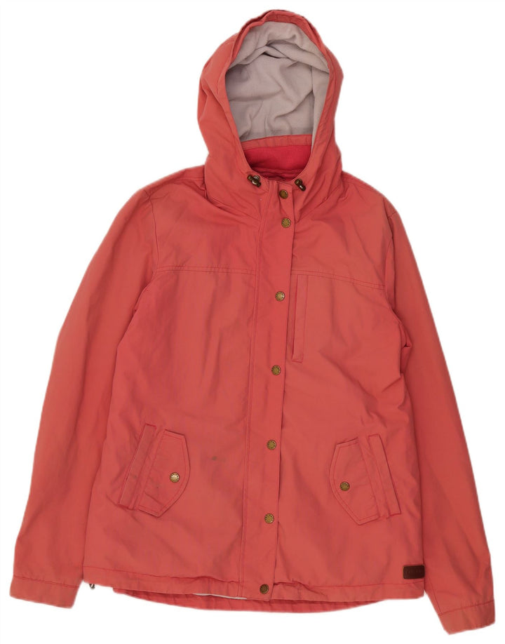 Fat Face Γυναικείο Μπουφάν με κουκούλα αντιανεμικό UK 12 Medium Pink Nylon