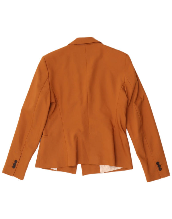 Zara Γυναικείο Μπουφάν 1 Κουμπί Blazer UK 14 Μεγάλο Μπεζ Πολυεστέρας