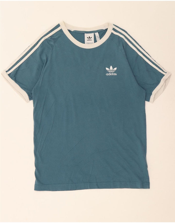 Ανδρικό T-Shirt ADIDAS Τοπ μεσαίο μπλε βαμβακερό