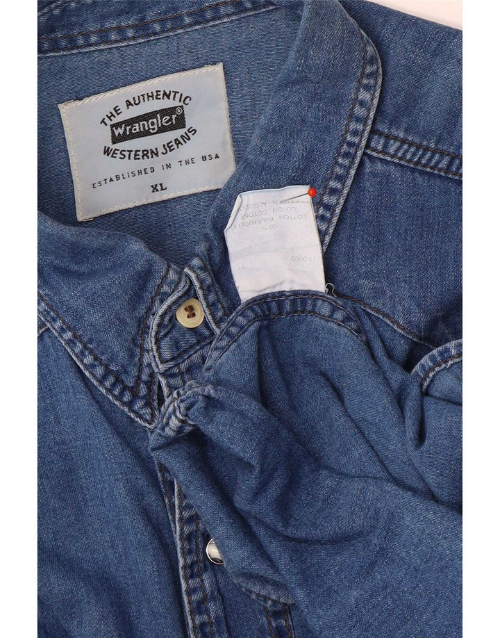 Ανδρικό τζιν πουκάμισο Wrangler XL Μπλε βαμβακερό