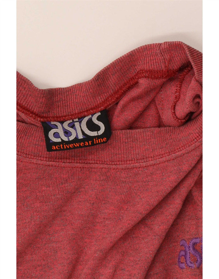 Ανδρικό γραφικό τοπ Asics Μακρυμάνικο XL Κόκκινο βαμβακερό