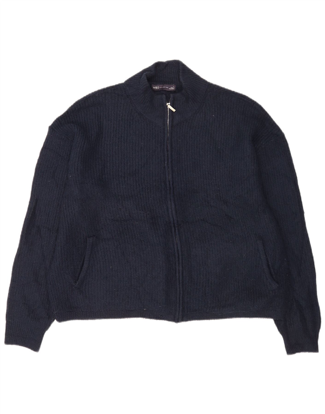 Marks & Spencer Ανδρική ζακέτα πουλόβερ Μεγάλο Navy Blue Ακρυλικό