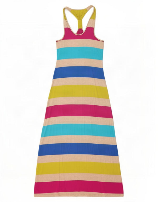 Γυναικείο Maxi Halter φόρεμα Calvin Klein UK 10 Small πολύχρωμο ριγέ