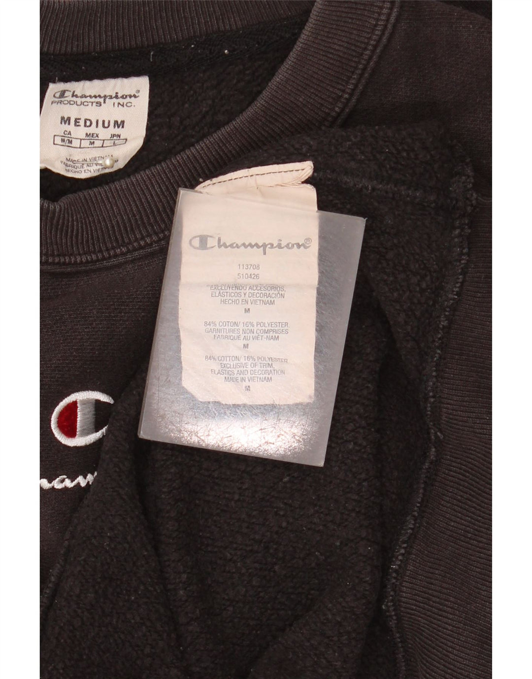 Ανδρική φούτερ Champion Jumper Μεσαίο μαύρο βαμβακερό