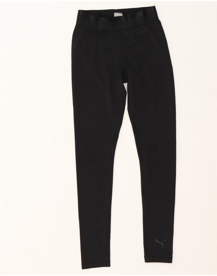 PUMA Womens Leggings UK 4 XS  Black Vintage Puma and Second-Hand Puma from Messina Hembry 