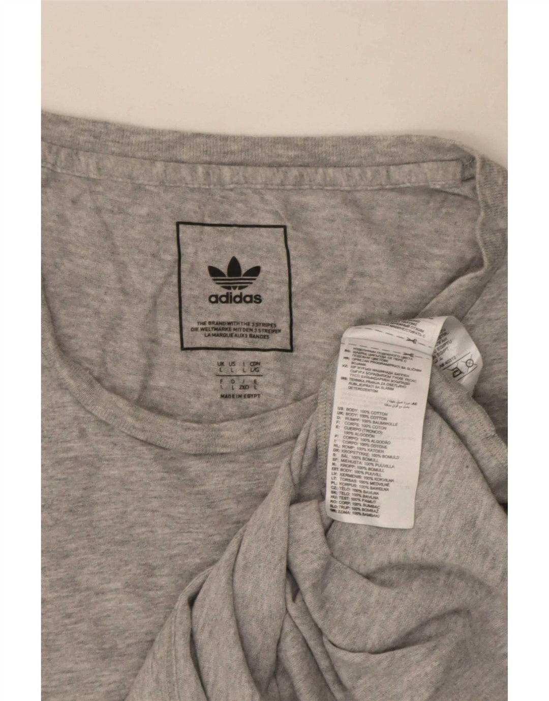 Ανδρικό T-Shirt Adidas Top Μεγάλο γκρι βαμβακερό