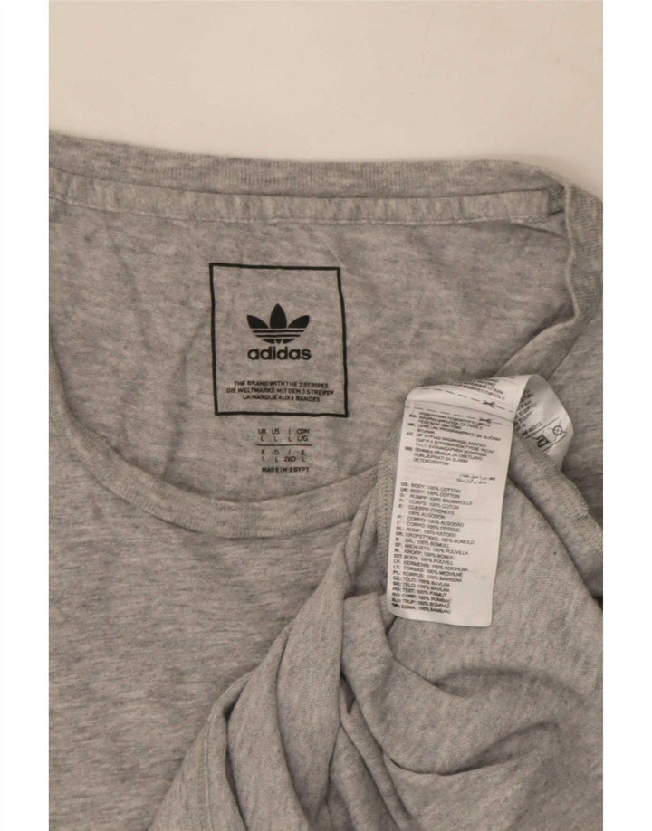 Ανδρικό T-Shirt Adidas Top Μεγάλο γκρι βαμβακερό