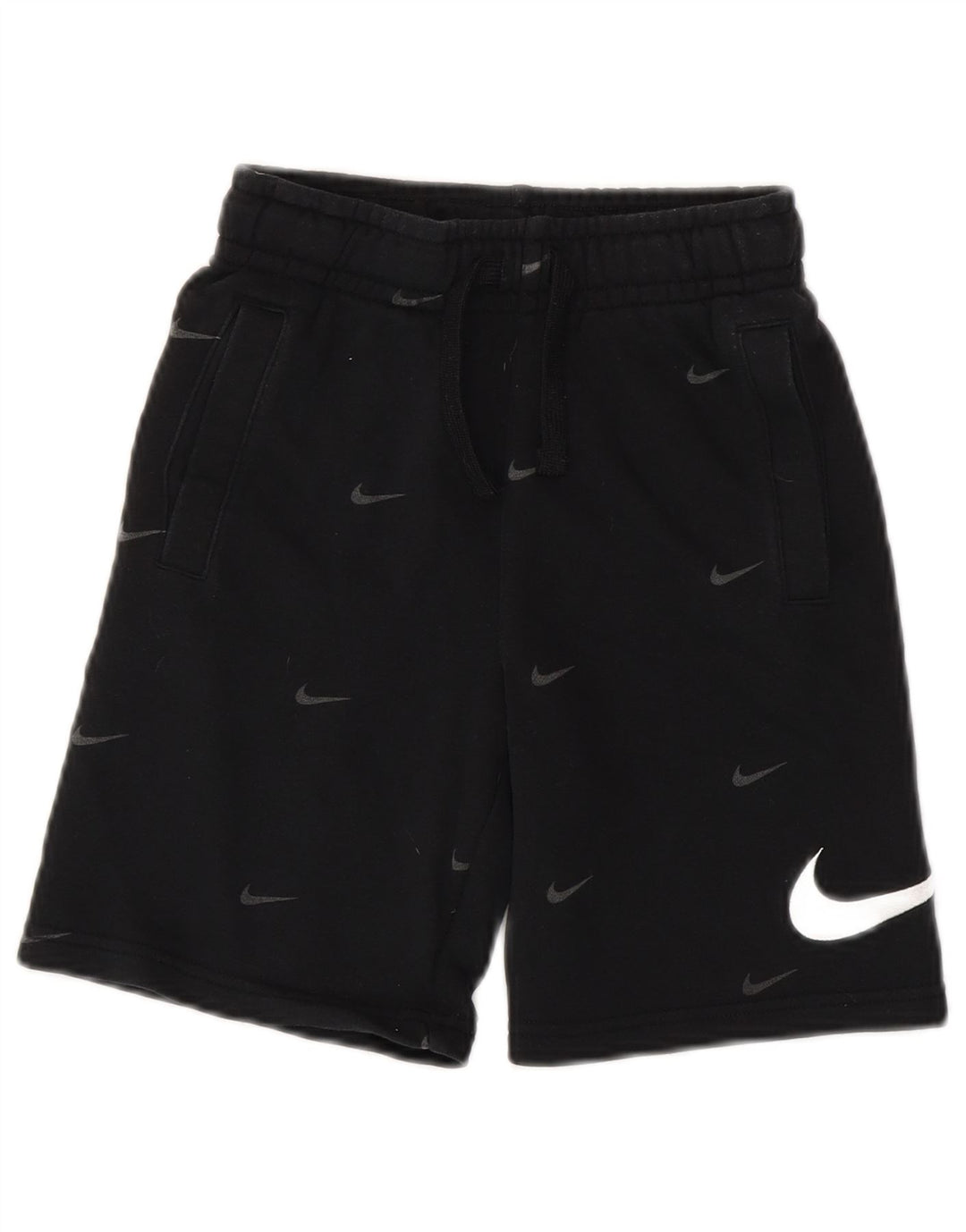 Γραφικό αθλητικό σορτς NIKE Boys Standard Fit 8-9 ετών Μικρό μαύρο βαμβακερό