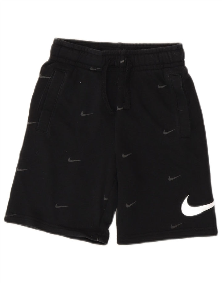 Γραφικό αθλητικό σορτς NIKE Boys Standard Fit 8-9 ετών Μικρό μαύρο βαμβακερό