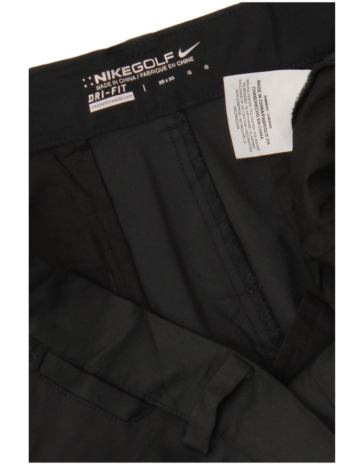 Ανδρικό ίσιο παντελόνι Chino Nike Dri Fit W35 L30 μαύρο πολυεστέρα