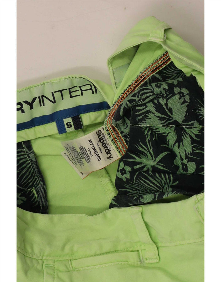 Ανδρικό σορτς Chino Superdry Small W29 πράσινο βαμβακερό