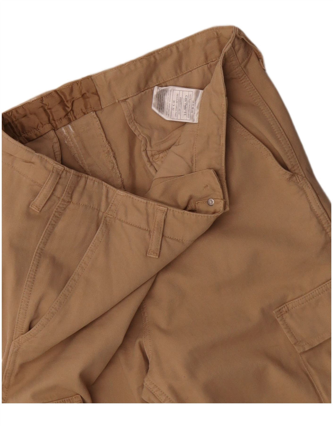 CARHARTT Ανδρικό ίσιο παντελόνι Cargo W30 L32 Μπεζ βαμβακερό