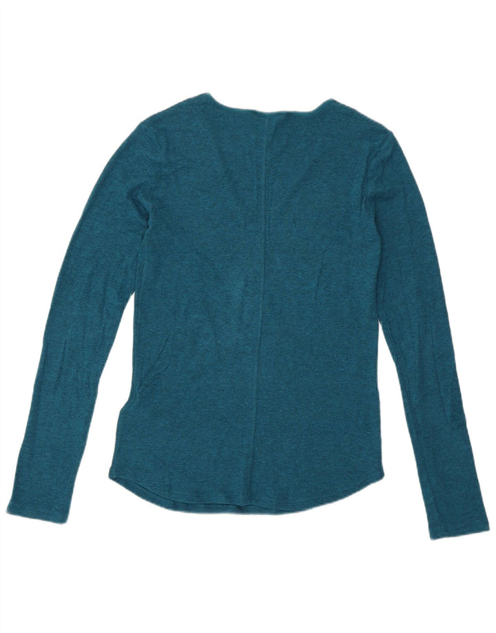 Massimo Dutti Γυναικείο μακρυμάνικο τοπ UK 12 Medium Blue Modal