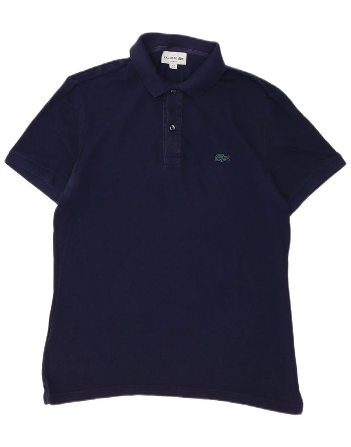LACOSTE Ανδρικό πουκάμισο Polo Slim Fit, Μέγεθος 4, Βαμβακερό μεσαίο Navy Blue