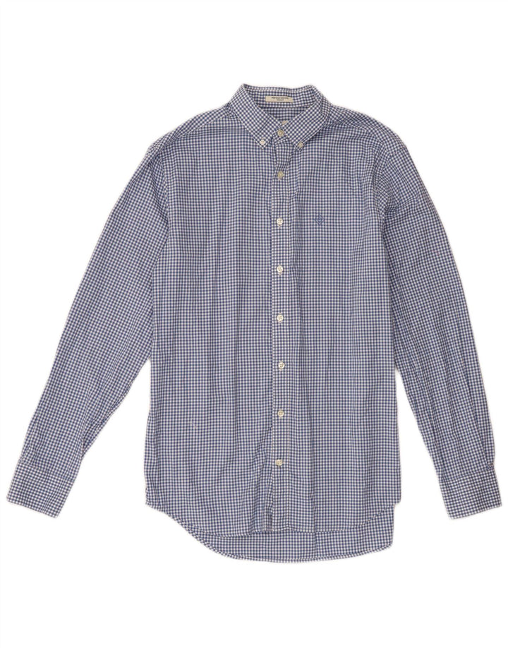 Ανδρικό πουκάμισο Gant Μέγεθος 39/40 15 3/4 Medium Blue Gingham Cotton