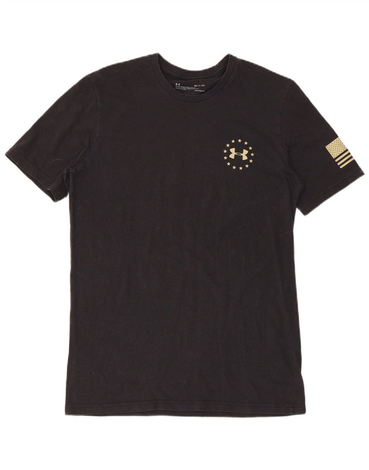 Γραφικό T-Shirt Ανδρικό Heat Gear UNDER Armour Top Small Black