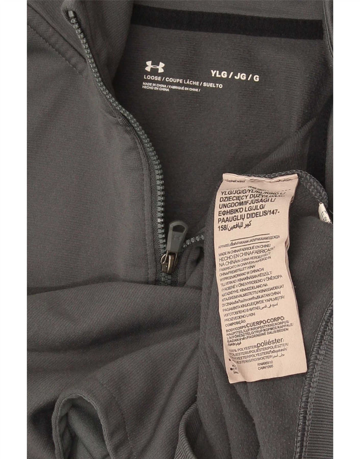 Under Armour Boys αθλητική φόρμα Top Jacket 11-12 Years Large Grey Colourblock