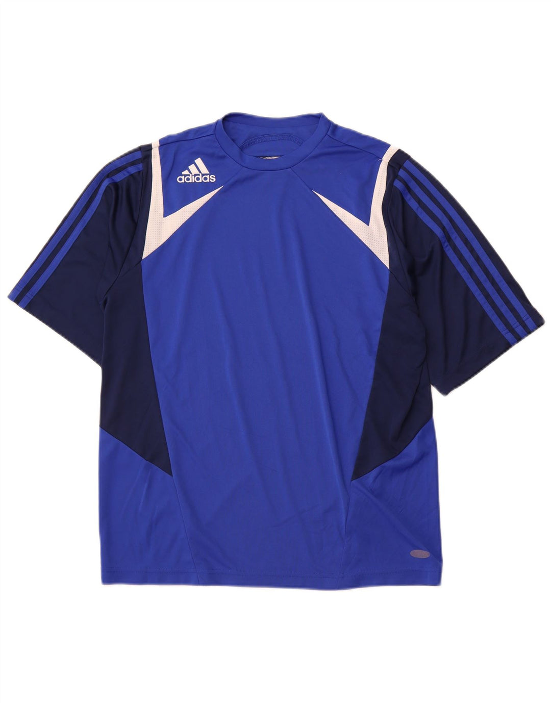 Ανδρικό μπλουζάκι ADIDAS Top Medium Blue Colorblock Πολυεστερικό Sports