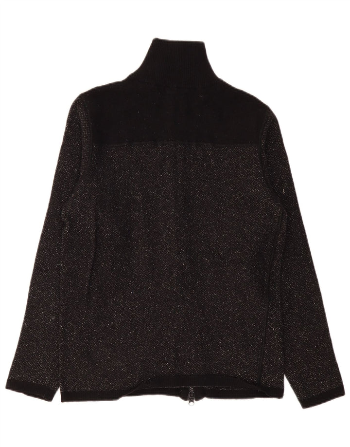 Armani Jeans Γυναικεία Ζακέτα UK 10 Small Black Chevron