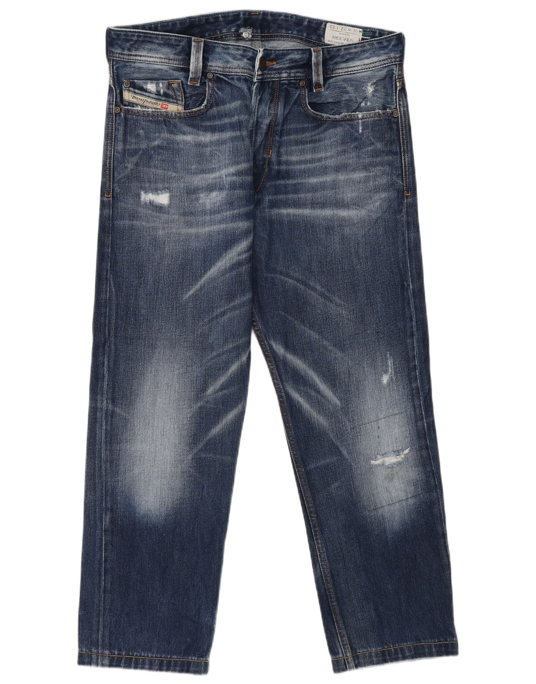 Ανδρικό τζιν DIESEL Heeven Distressed Straight W32 L27 Μπλε βαμβακερό