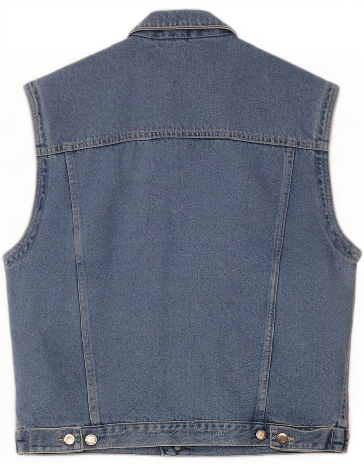 Vintage Ανδρικό Τζιν Gilet IT 46 Μικρό Μπλε Βαμβακερό