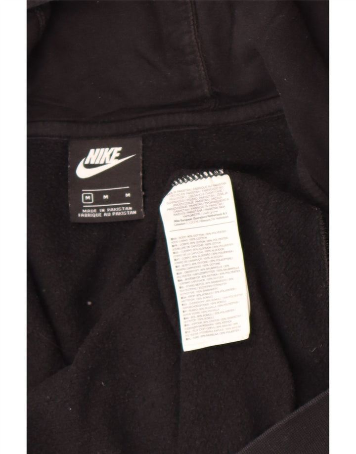 Ανδρικό πουλόβερ Nike με φερμουάρ, μεσαίο μαύρο βαμβακερό