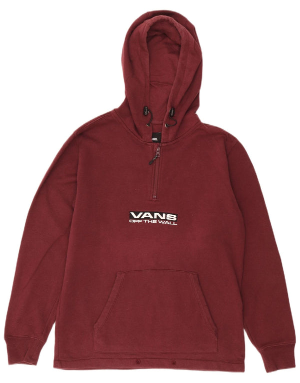 Vans Mens Graphic Hoodie Jumper XS Burgundy