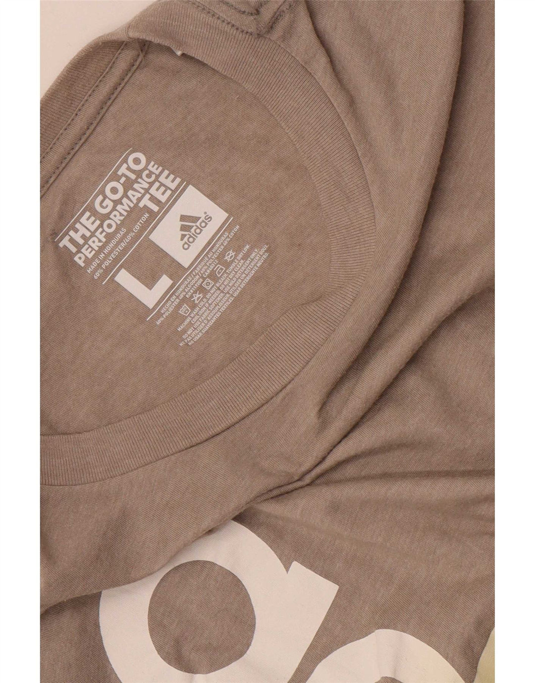 Ανδρικό γραφικό T-Shirt Adidas Top Large Brown Πολυεστέρας