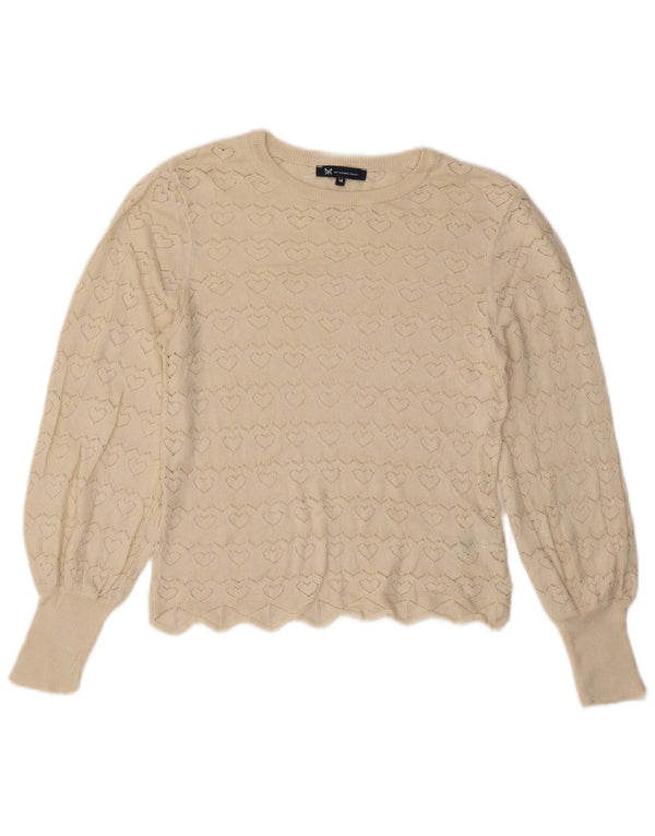 Crew Clothing Γυναικείο πουλόβερ με λαιμό σκάφος UK 14 Medium Off White