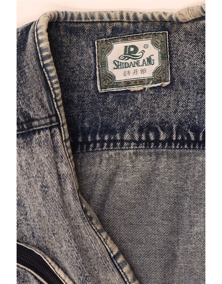 Vintage Ανδρικό Τζιν Gilet UK 40 Large Blue