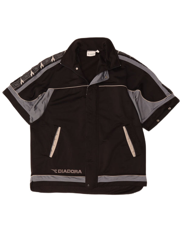 Ανδρική αθλητική φόρμα κοντομάνικη Diadora Top Jacket UK 38 Medium Black
