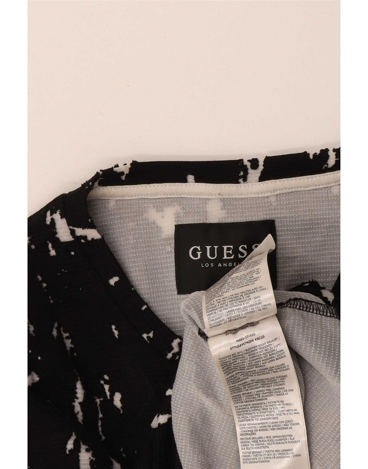 Ανδρικό φούτερ με αφηρημένο σχέδιο Guess Small μαύρο βαμβακερό