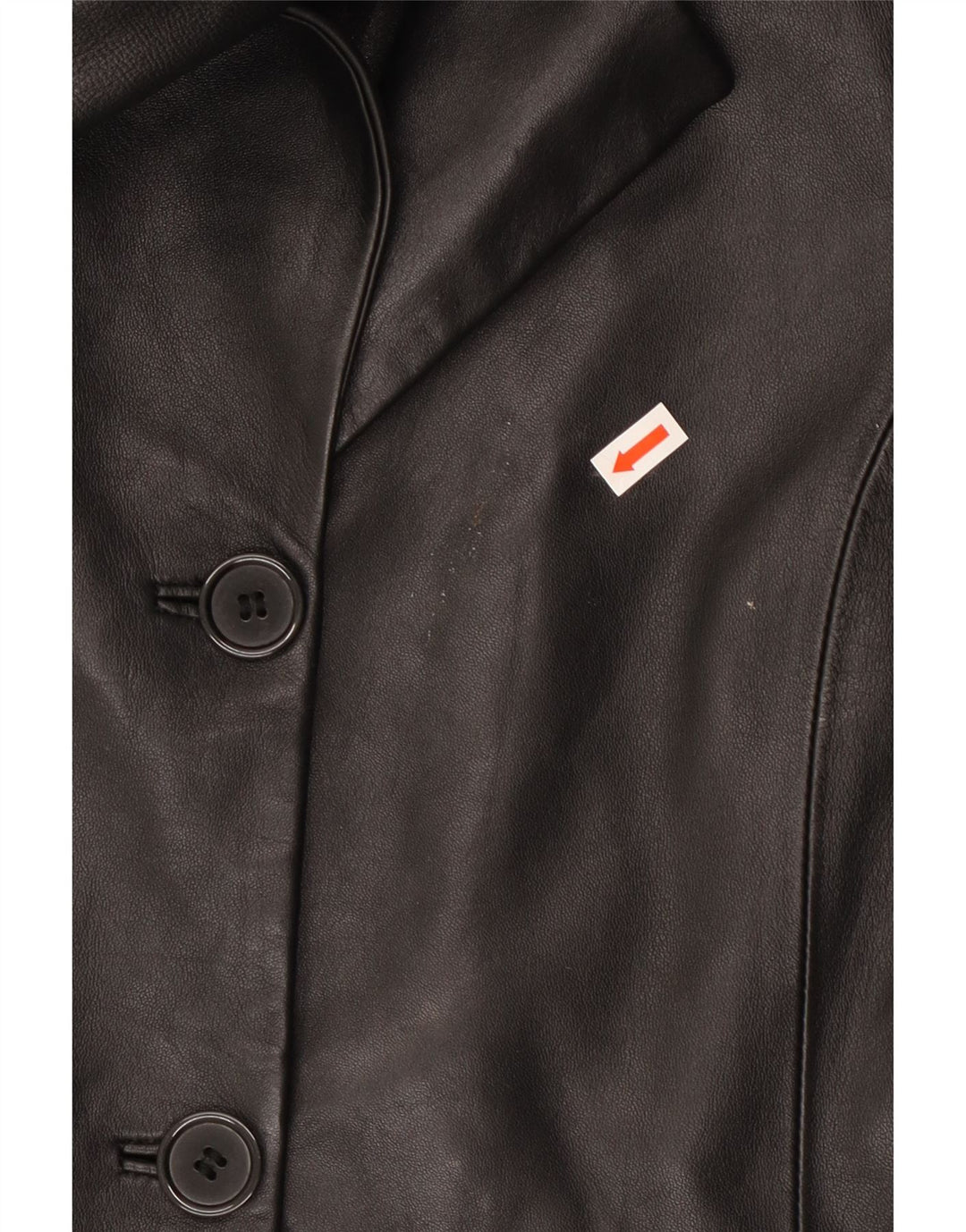 Cofi Γυναικείο Δερμάτινο Παλτό UK 12 Medium Black Leather