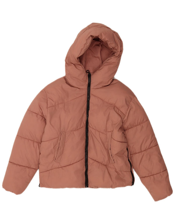 Zara Girls Hooded Jacket padded 13-14 Years Pink Polyamide