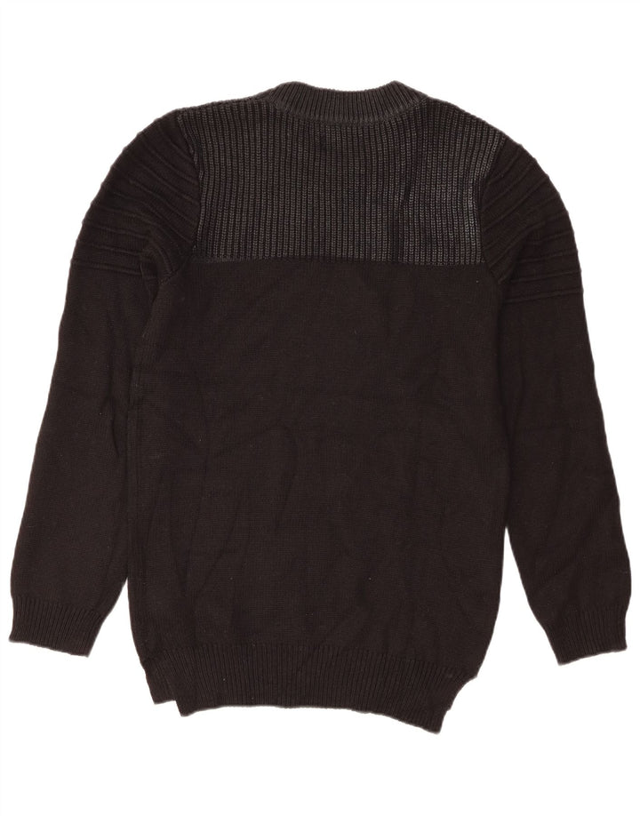 Jack & Jones Ανδρικό πουλόβερ με λαιμόκοψη, μικρό μαύρο ακρυλικό