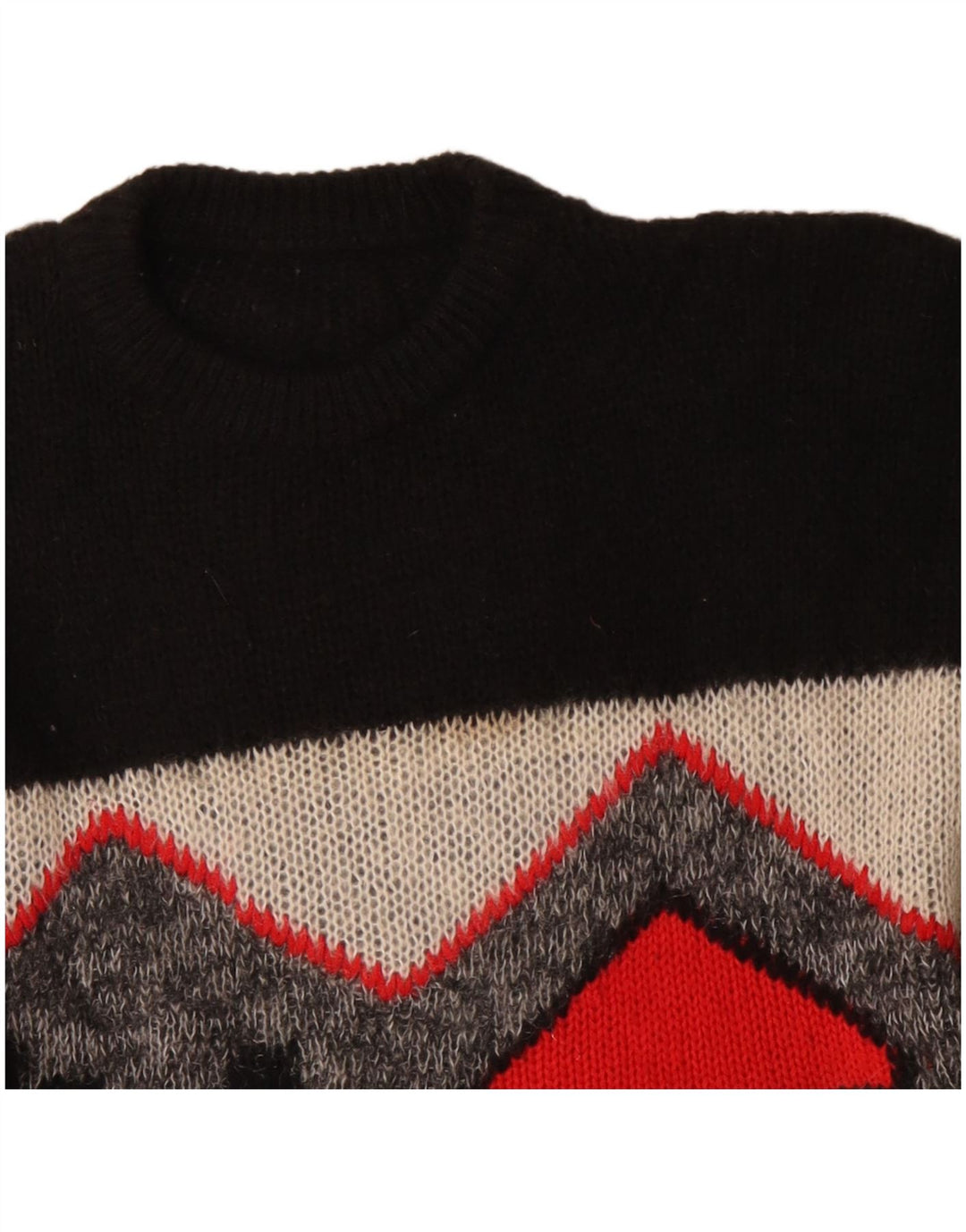 VINTAGE Γυναικείο πουλόβερ Longline Crew με λαιμόκοψη UK 18 XL Μαύρο