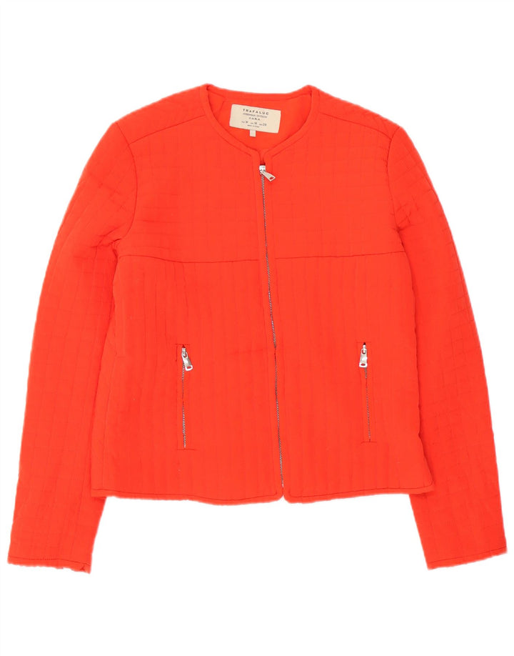 Zara Γυναικείο Μπουφάν Trafaluc Quilted UK 14 Medium Orange Polyester