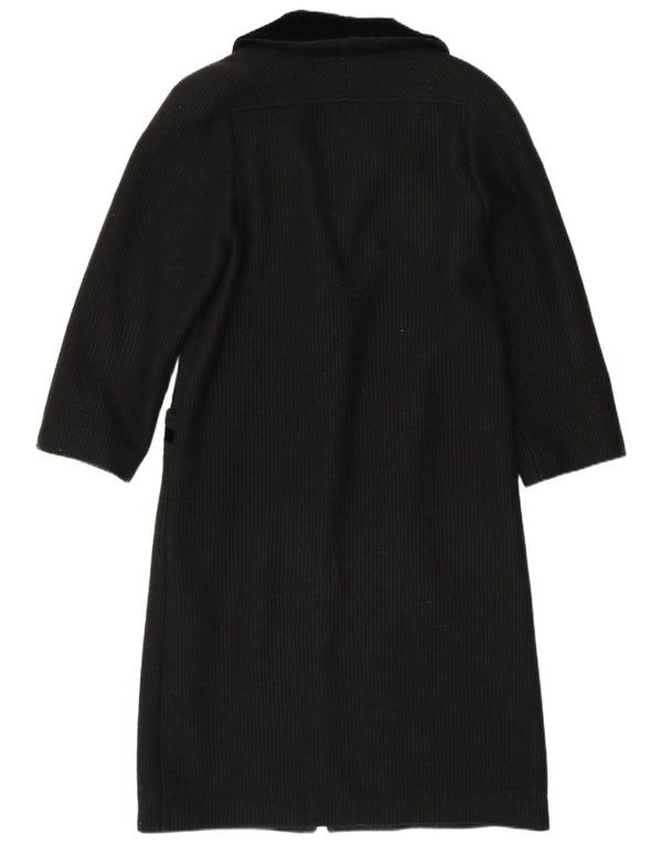Vintage γυναικείο πανωφόρι UK 12 Medium Black Colourblock Νέο μαλλί