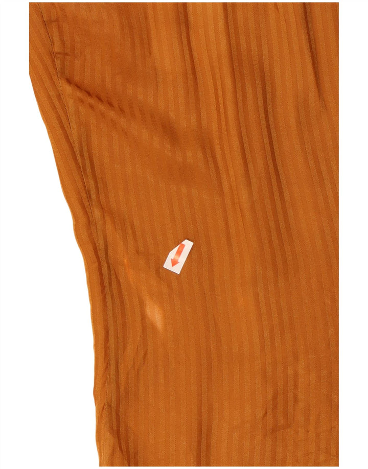 Vintage Γυναικείο Πουκάμισο Μπλούζα IT 46 Μεγάλο Πορτοκαλί Ριγέ