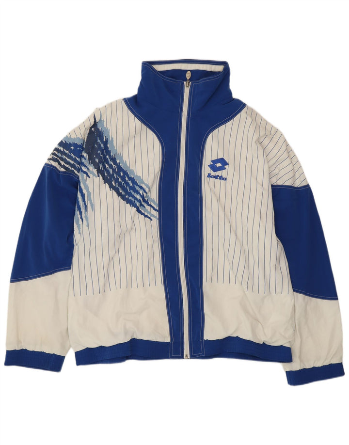 Ανδρική φόρμα γυμναστικής LOTTO Top Jacket UK 42/44 XL White Colourblock