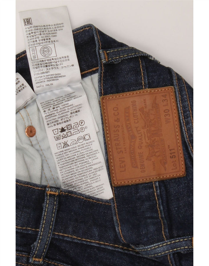 Ανδρικό τζιν LEVI'S Slim W30 L34 Μπλε βαμβακερό