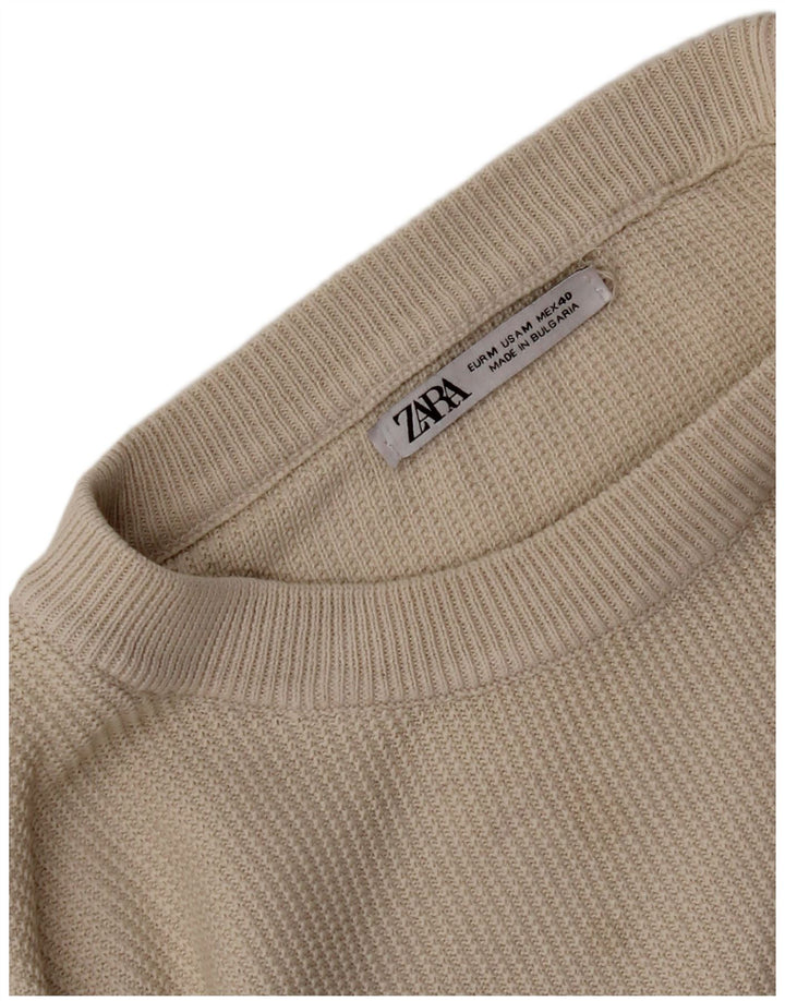 Ανδρικό πουλόβερ Zara Crew Neck Jumper Medium Beige