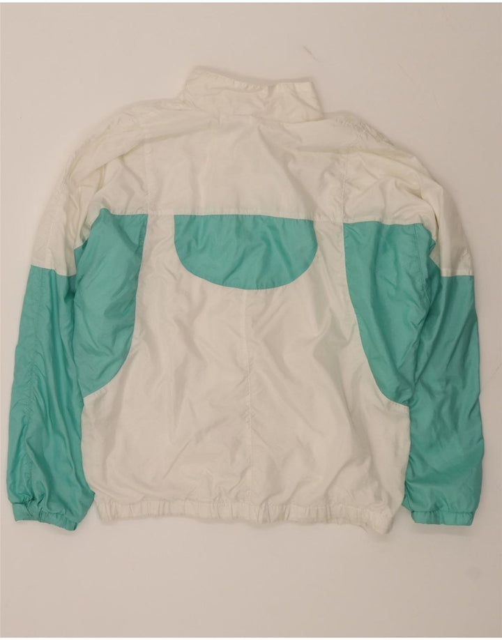 VINTAGE Mens Rain Jacket UK 40 Large White Colourblock Polyamide Vintage Vintage and Second-Hand Vintage from Messina Hembry 