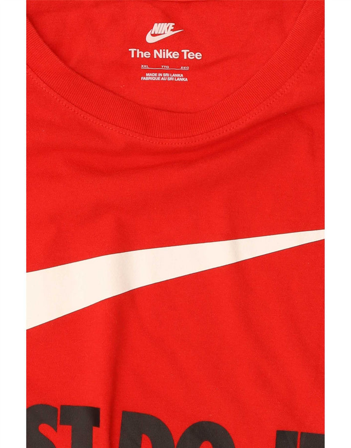 Ανδρικό γραφικό μπλουζάκι Nike 2XL κόκκινο