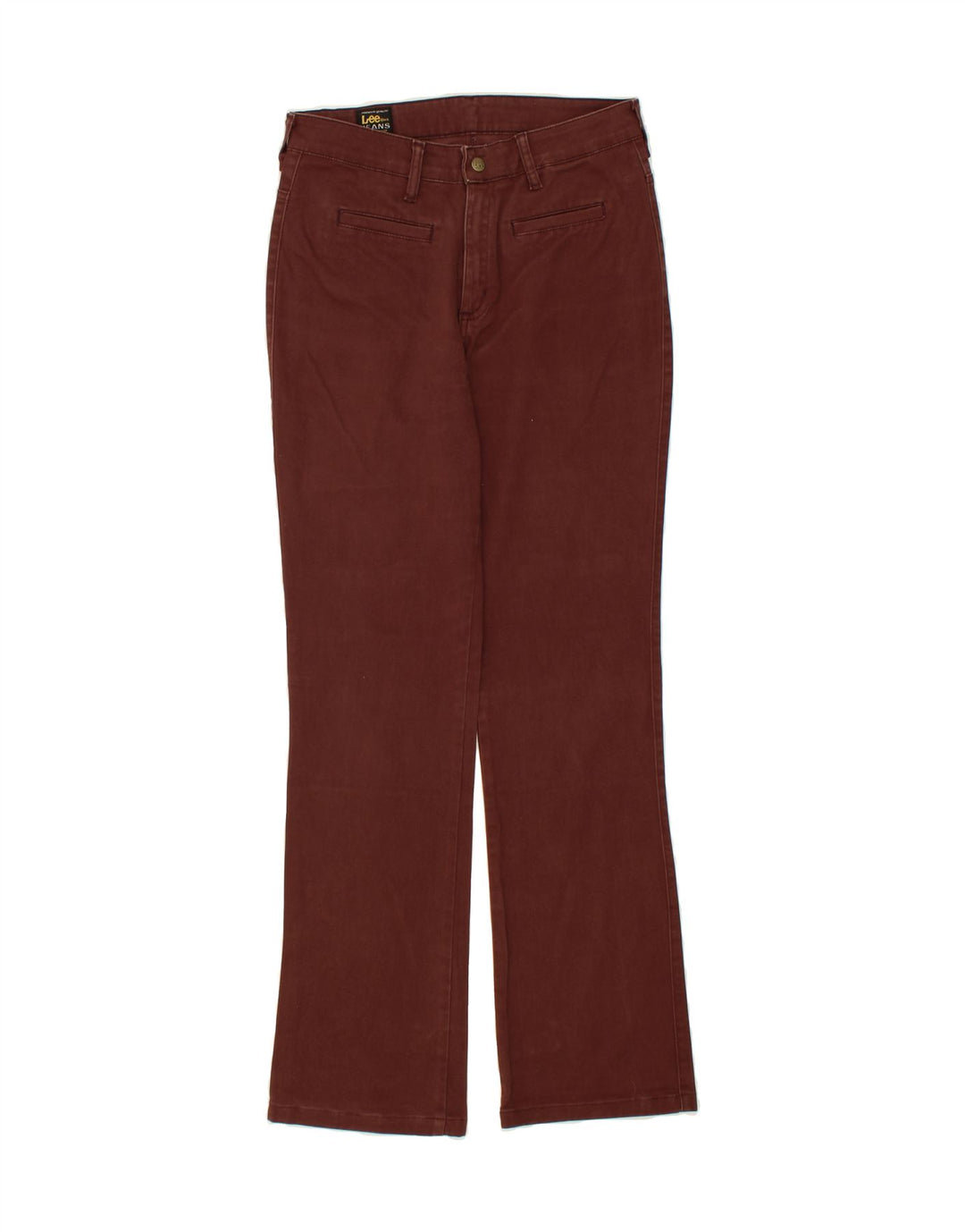 LEE Womens Bootcut Casual Trousers W32 L33 Brown Cotton Vintage Lee and Second-Hand Lee from Messina Hembry 