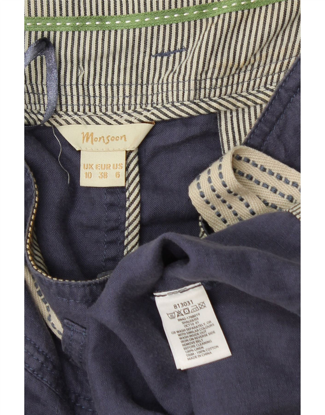 Γυναικεία μίνι φούστα MONSOON UK 10 Small W28 Navy Blue Lenn