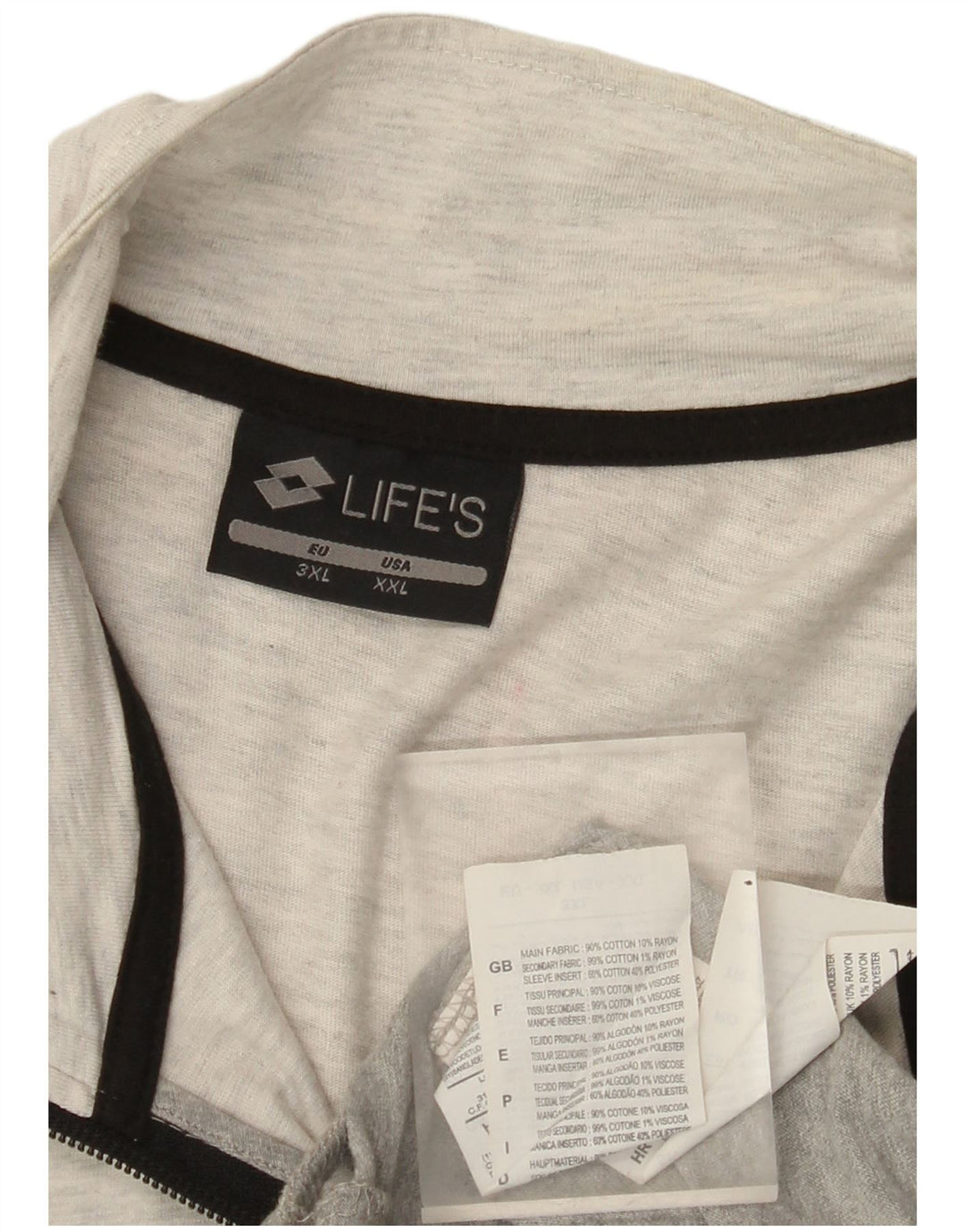 Ανδρική φόρμα Lotto Top Jacket 2XL Γκρι Colourblock Βαμβακερό