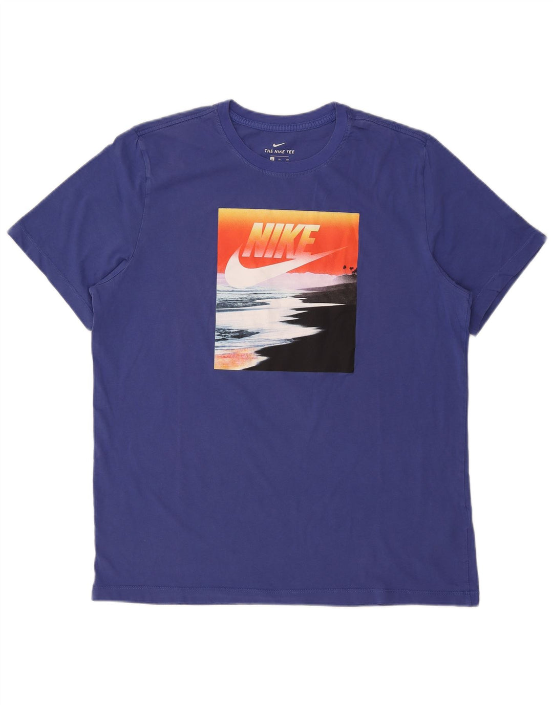 Ανδρικό γραφικό μπλουζάκι Nike XL Μπλε βαμβακερό