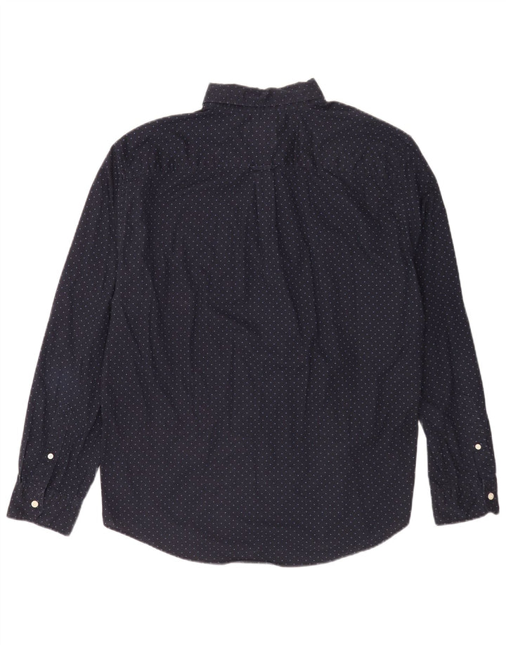 Ανδρικό πουκάμισο American Eagle XL Navy Blue με στίγματα από βαμβάκι