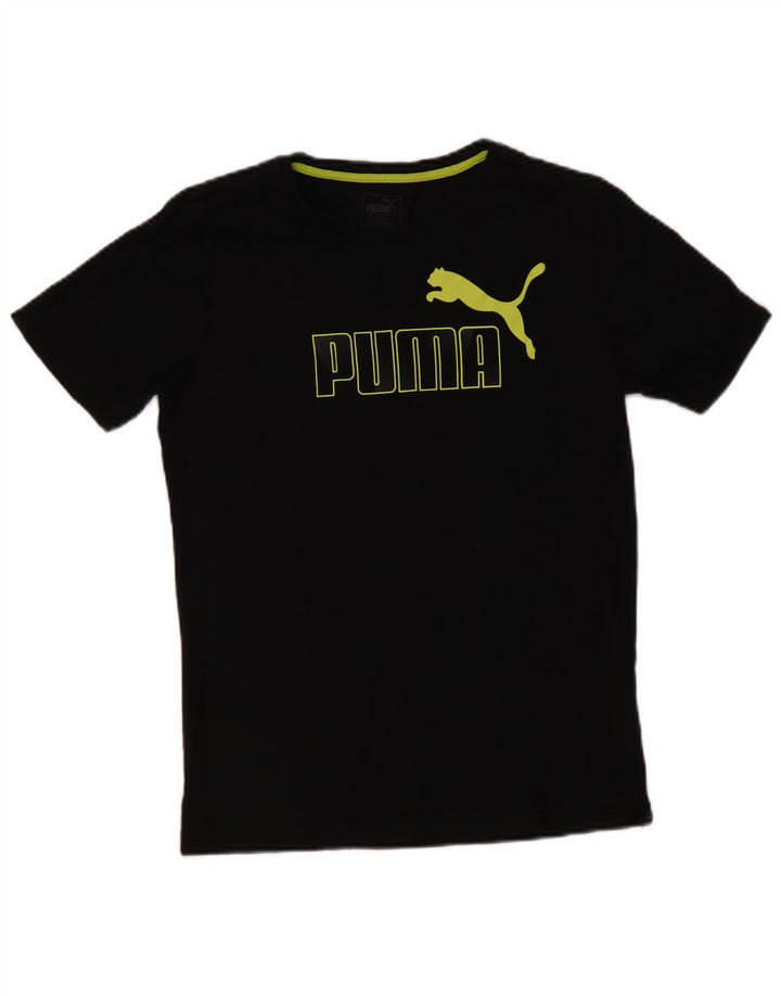 Ανδρικό γραφικό μπλουζάκι Puma, μικρό μαύρο βαμβακερό